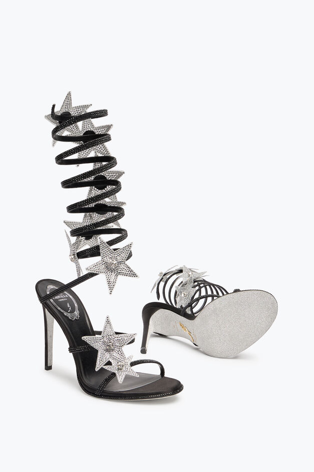 SUPER CLEO STAR BLACK & SILVER SANDAL 105 SUPER CLEO STAR BLACK & SILVER SANDAL 105