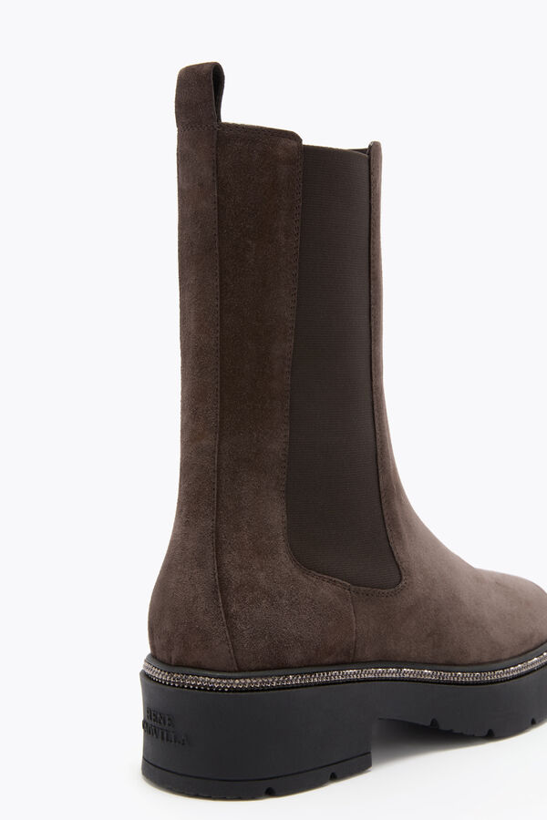 BIKA BRAUN KN&Ouml;CHELHOHER STIEFEL MIT KRISTALLEN 50