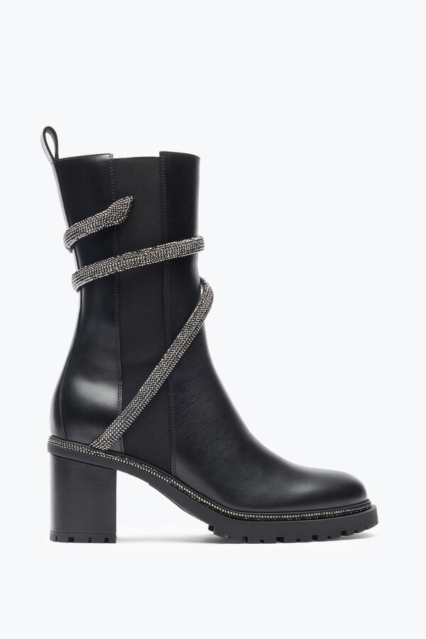Stivaletto Cleo Nero Con Cristalli 60