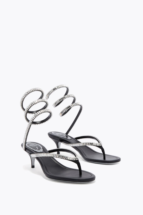 SPARK BLACK THONG SANDAL WITH SERPENT 50