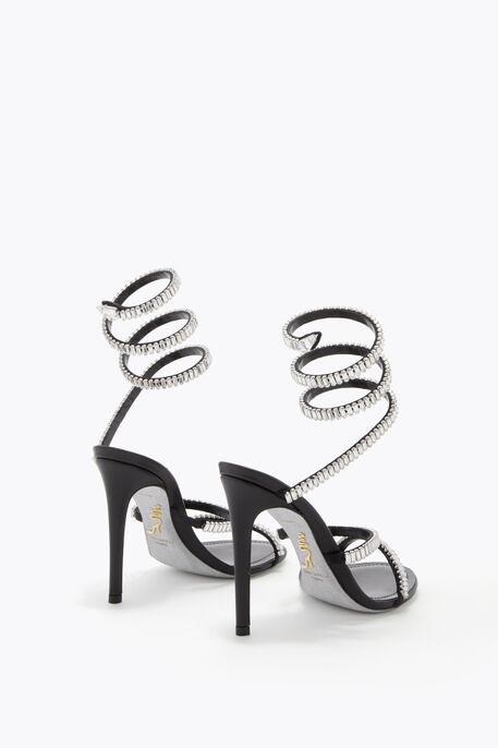 CLEO SPARK BLACK AND SILVER SANDAL 105