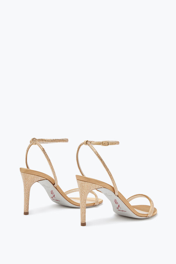 Sandalia Ellabrita Beige Con Cristales 80