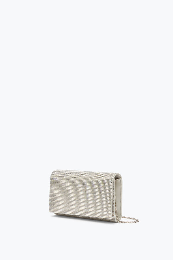 Silberfarbene Schmuck-Clutch Aida