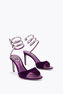 CLEO SPARK SANDALE IN PURPURROTEM SAMT 80