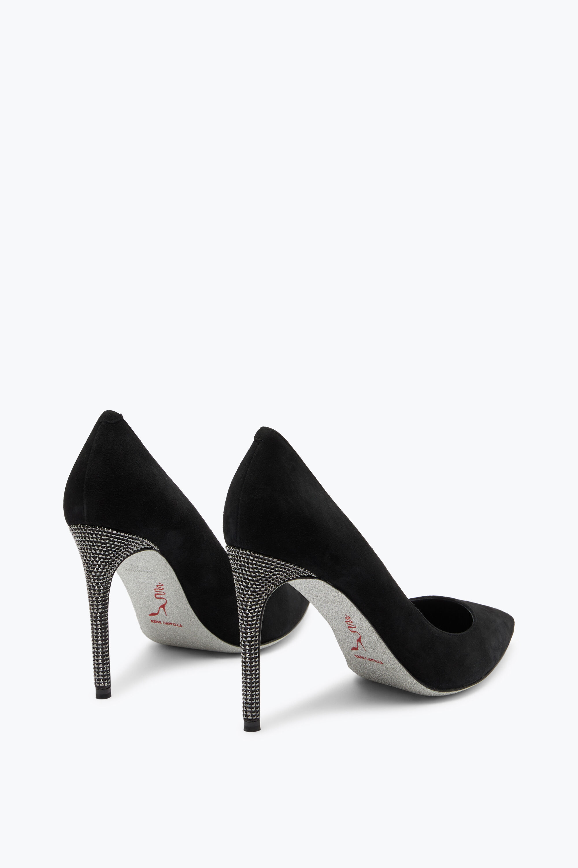 Yasmine Crystal Black Pump 100 Pumps in Black for Women Rene