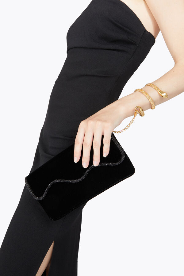ONDA BLACK VELVET CLUTCH