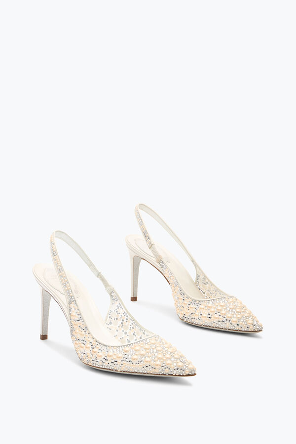 PEARL SLINGBACK IN WEISS 80