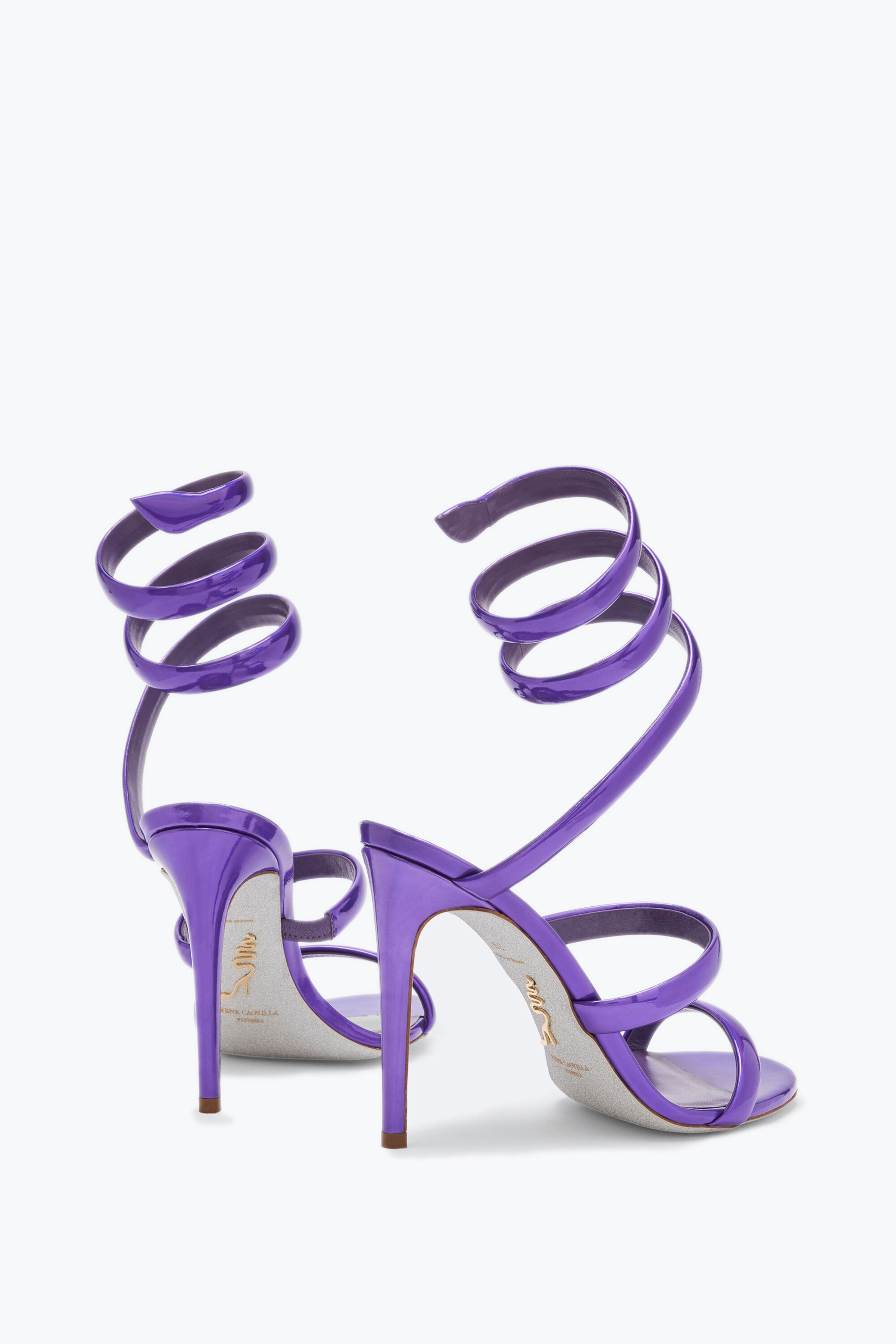 Cleo Purple Mirror Sandal 105 Sandals in Purple for Women Rene
