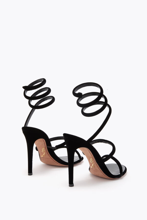 CLEO BLACK VELVET SANDAL 105