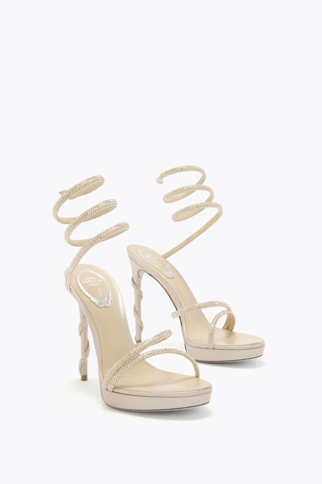 SANDALO CON PLATEAU MARGOT CHAMPAGNE 120 SANDALO CON PLATEAU MARGOT CHAMPAGNE 120