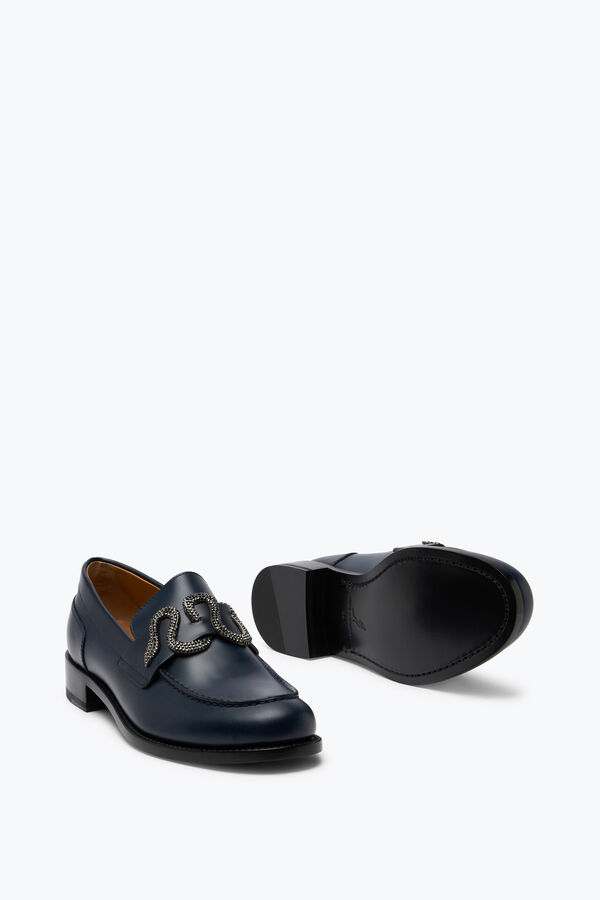 Morgana Blue Loafer With Black Matte Crystal 20