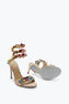 Sandale Roxanne nude avec pierres multicolores 105