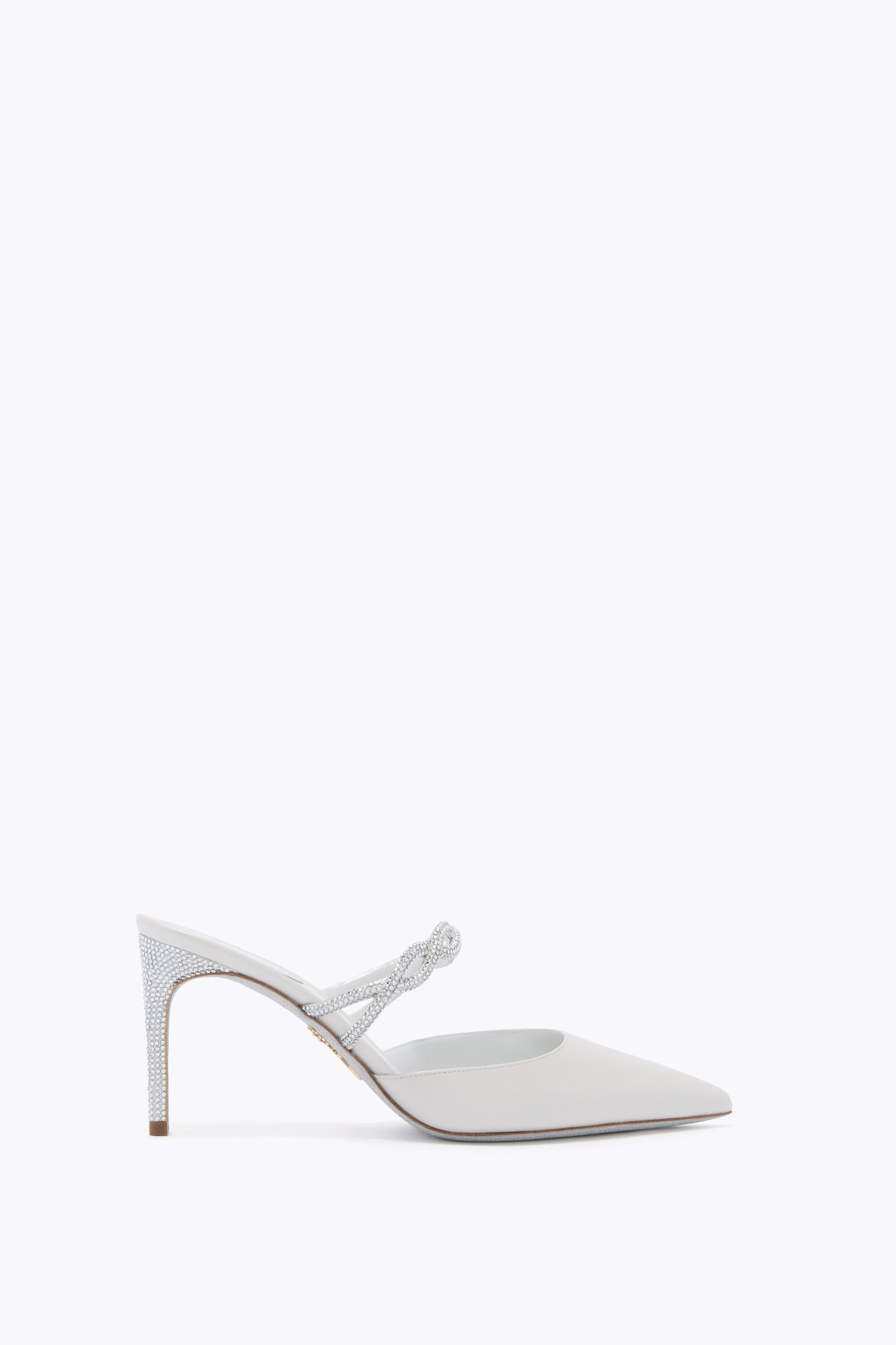 Jeweled BRAID IVORY MULE 80 | Rene Caovilla®
