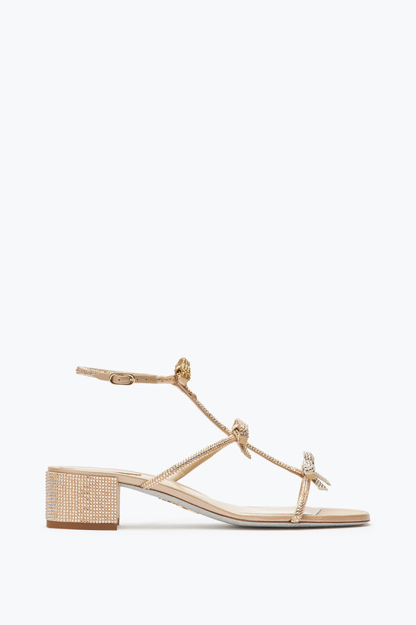 Caterina Kristall-Beige Sandale 35