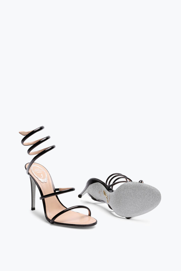 Cleo Metallic Black Sandal 105 Cleo Metallic Black Sandal 105