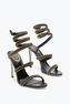 Cleo Sandal In Satin Black  105