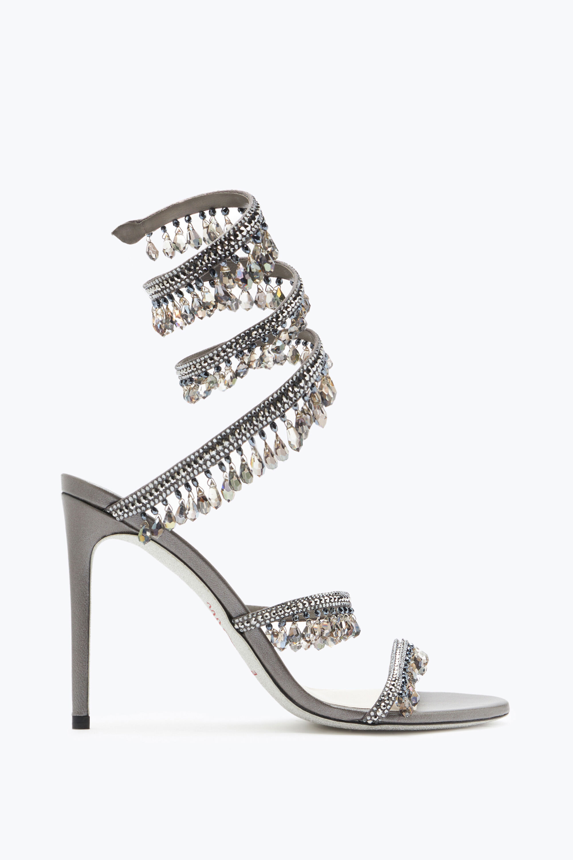 Gray heeled sandals top
