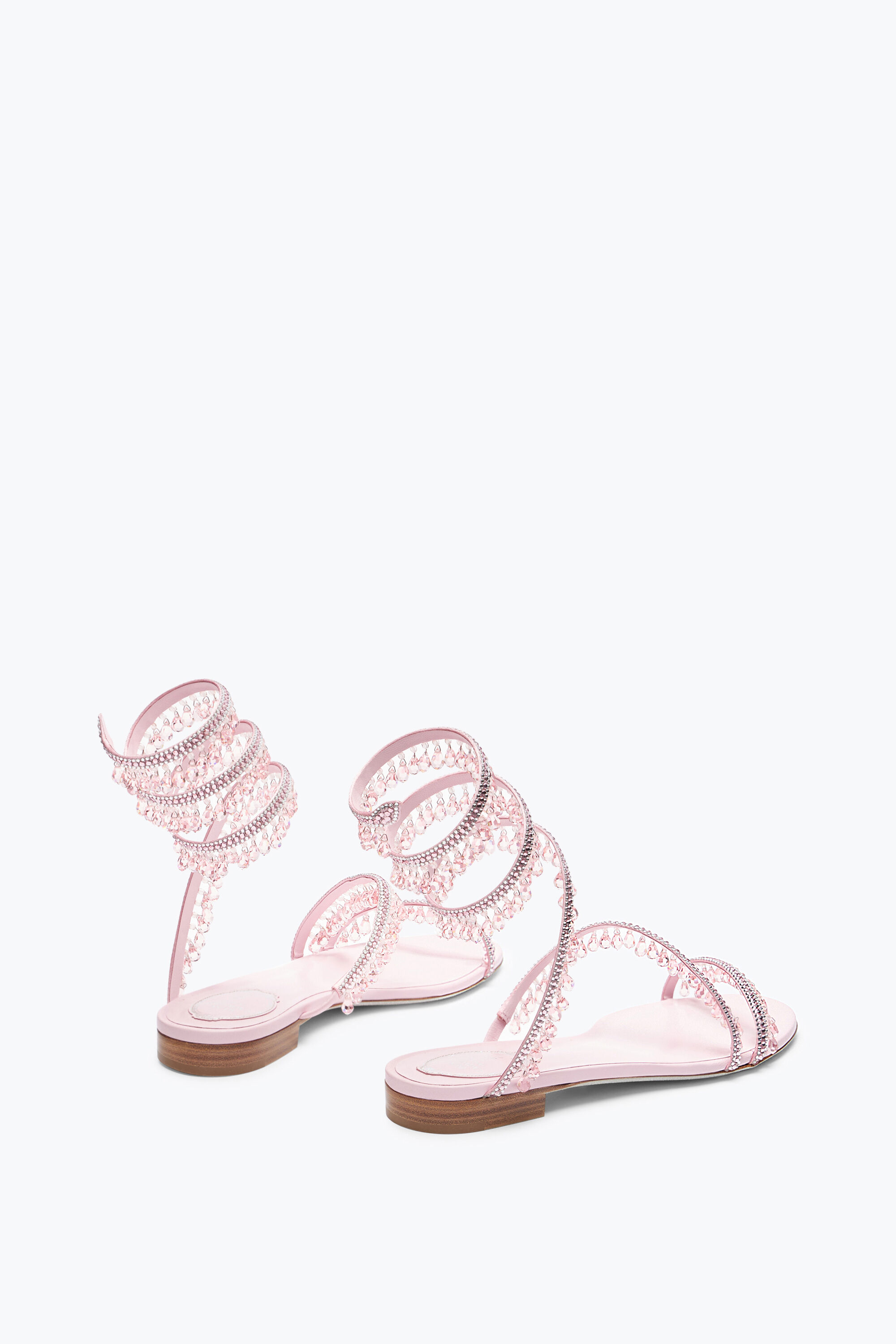 Jeweled Chandelier Barbie Pink Flat Sandal 10 | Rene Caovilla®