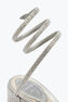 Silberfarbene Schmucksandalette Cleo
