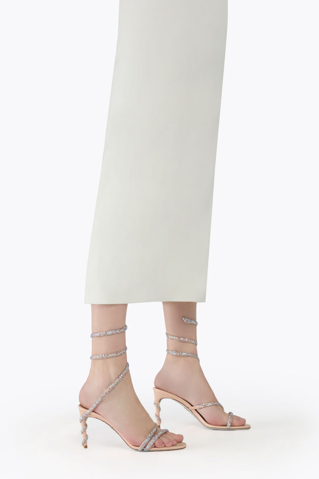 MARGOT PINK SANDAL WITH MULTICOLORED CRYSTALS 80