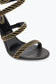 Cleo Sandal In Satin Black  105