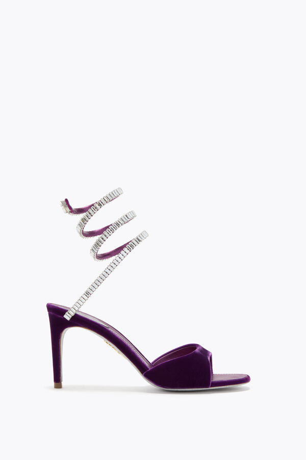 CLEO SPARK SANDALE IN PURPURROTEM SAMT 80