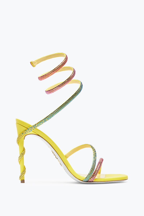 Margot Yellow Sandal With Degrad&eacute; Crystals 105