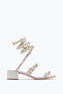 Sandalette Aus Satin Bouquet