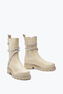 Cleo White Leather Bootie 25