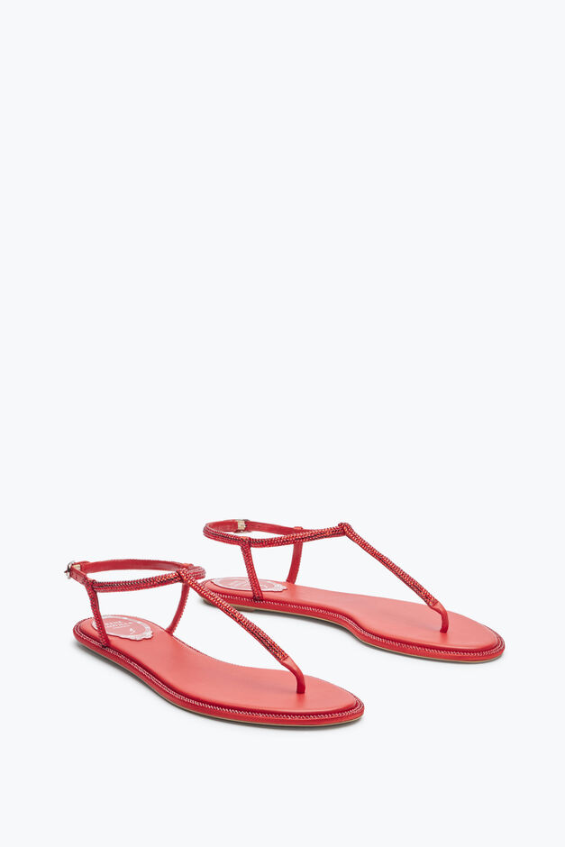 Sandalette Diana Rot Mit Kristallen 10 Sandalette Diana Rot Mit Kristallen 10