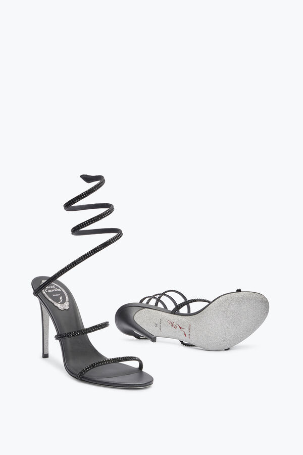 Sandalias altas con joyas negras CLEO