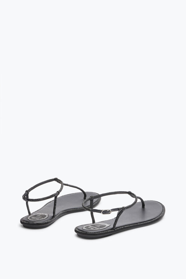 Diana Black Flat Sandal 10