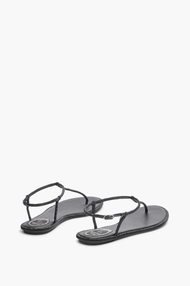 Diana Black Flat Sandal 10 Diana Black Flat Sandal 10