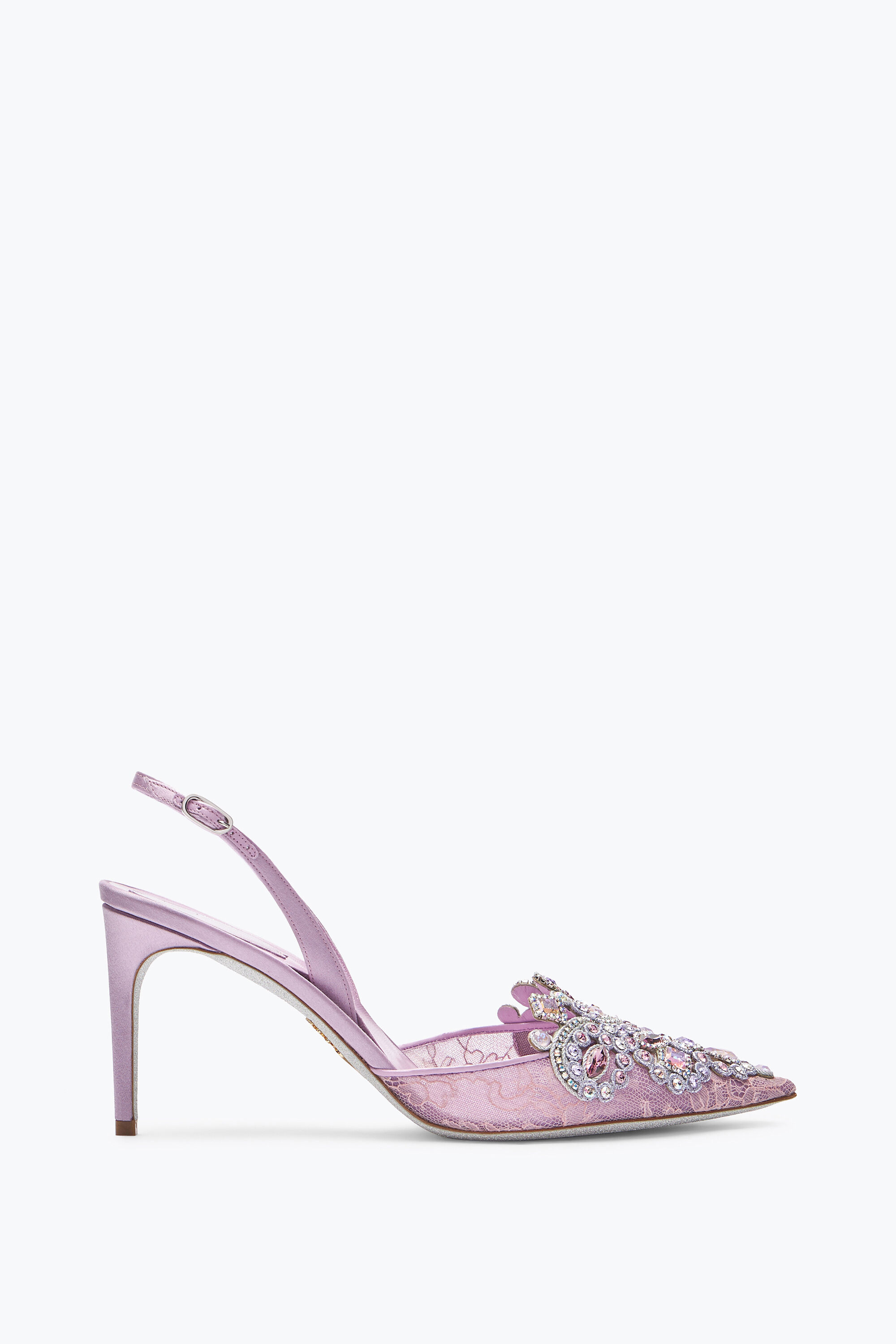 Jeweled Veneziana Lilac Slingback 80 | Rene Caovilla®