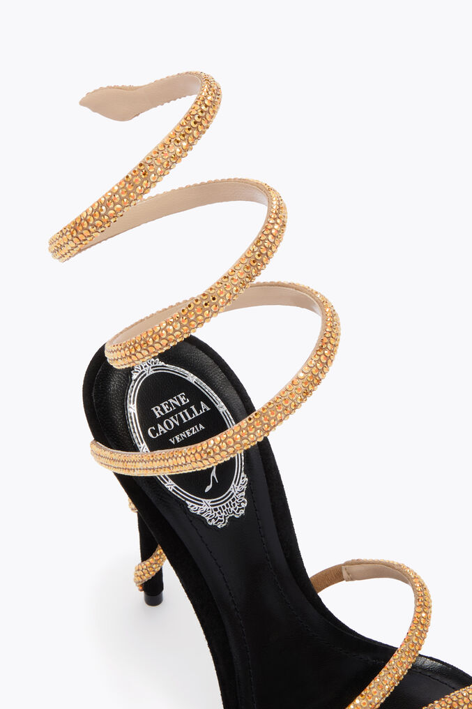Sandales René Caovilla Margot En Cuir Rose Cristal - Taille 37, Talon Ultra Haut, Occasion