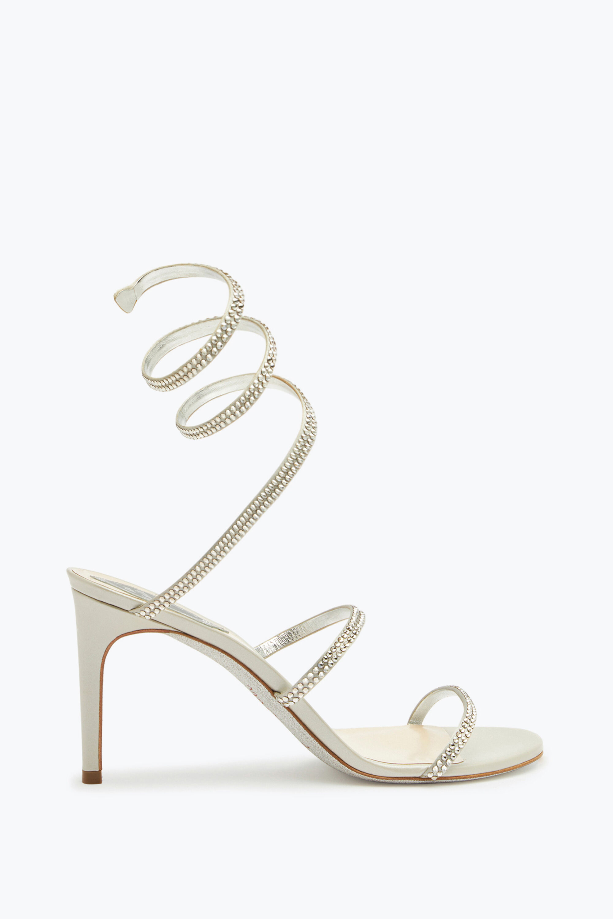 サンダル・ミュール Rene Caovilla FW25 'Cleo' sandals (C12383105NA01 L013) Jeweled Cleo Crystal Silver Platform Sandal 130 | Rene Caovilla®