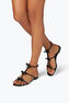 Caterina Black Flat Sandal 10
