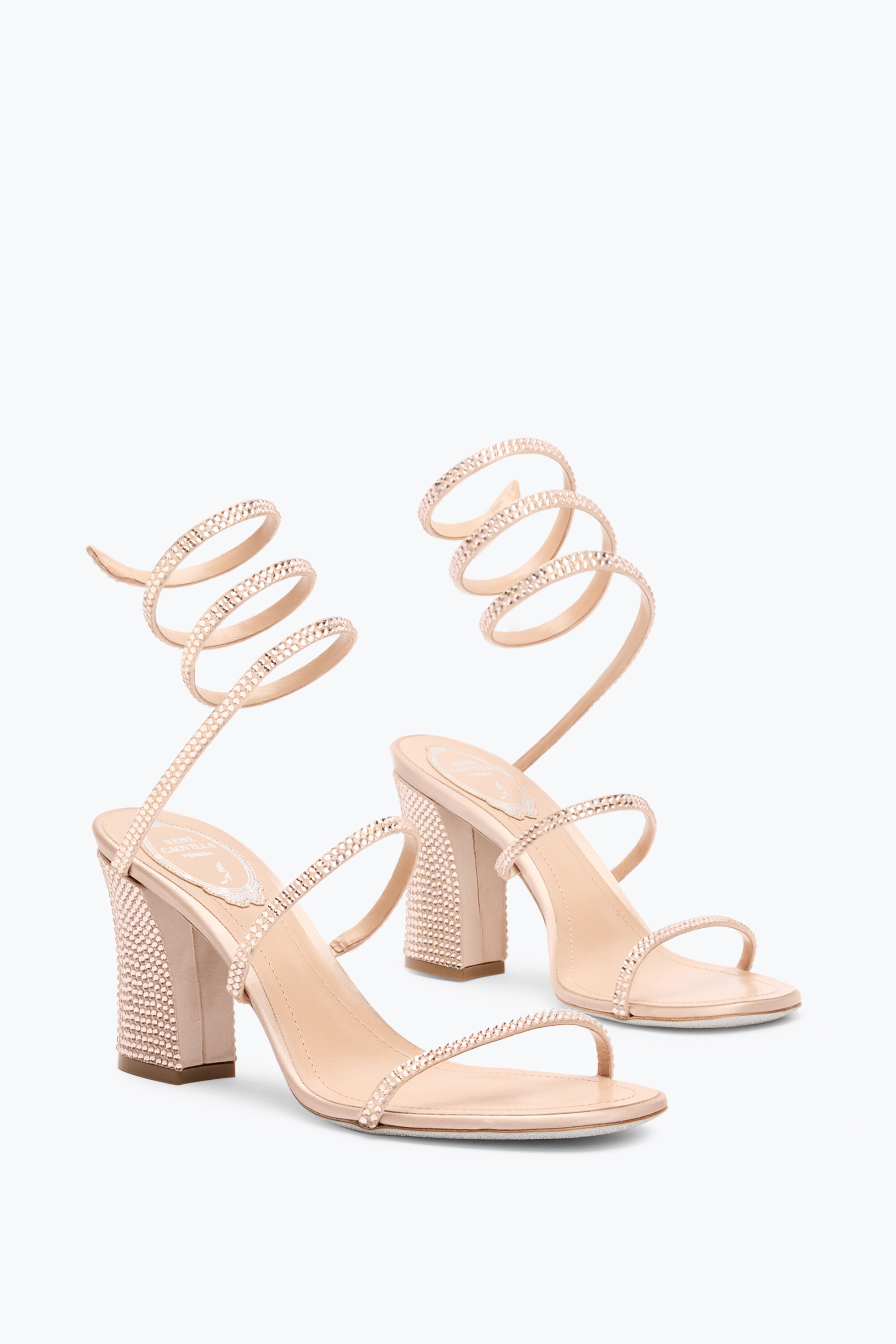 【本日特価】 HEEL SOUL WITH SANDAL NUDE CLEO Jeweled 80 Caovilla® Rene | 帽子