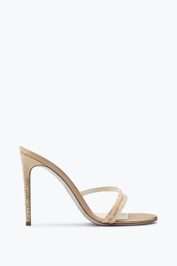 Irina Crystal Champagne Mule 105