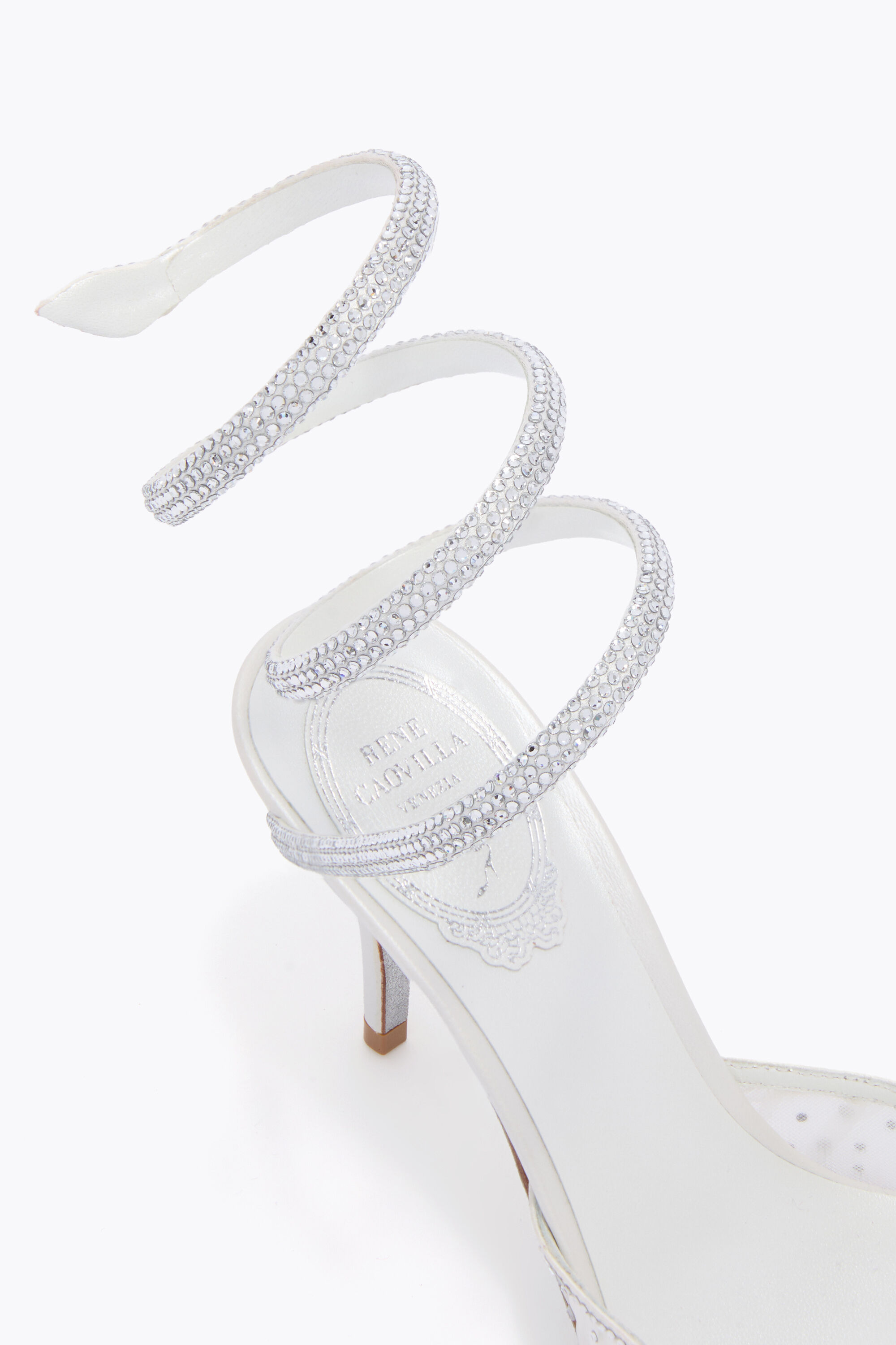 Jeweled BELLE IVORY PUMP WITH SERPENT 80 | Rene Caovilla®