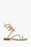 Butterflower Crystal Gold Sandal 10