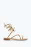 Butterflower 金色水晶凉鞋 10