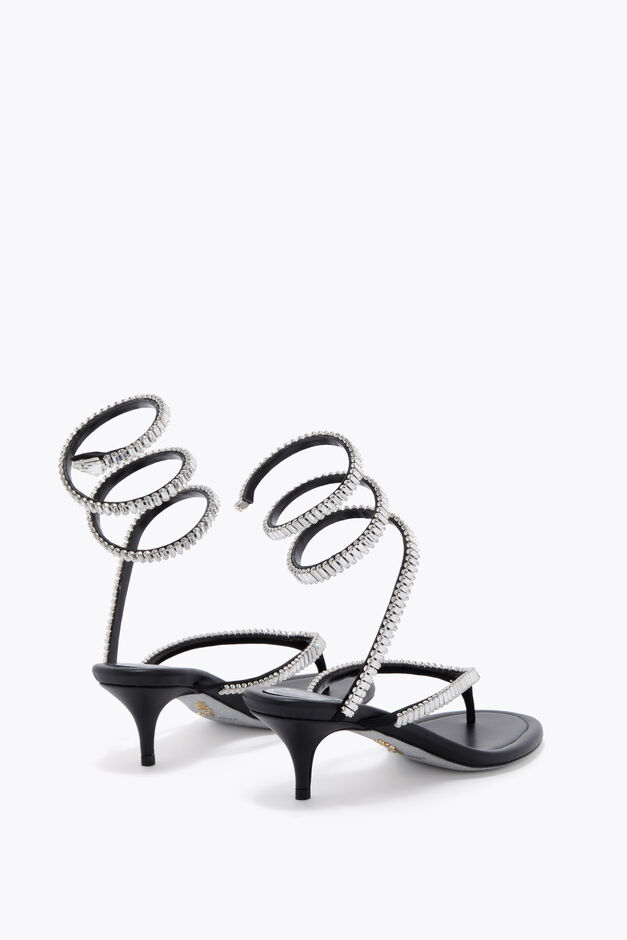 SPARK BLACK THONG SANDAL WITH SERPENT 50