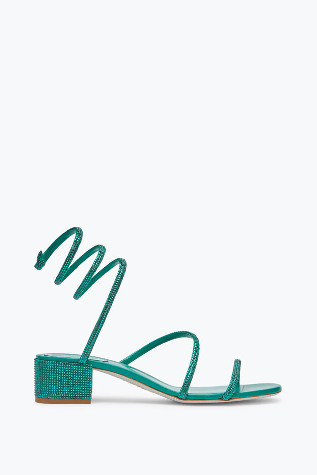 Cleo Crystal Emerald Green Sandal 35