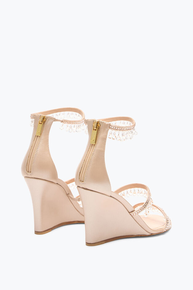 CHANDELIER POWDER PINK WEDGE SANDAL 80 CHANDELIER POWDER PINK WEDGE SANDAL 80