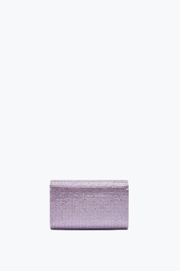 Aida Lilac Clutch With All-Over Crystals
