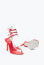 Sandale Margot rouge avec papillons 105