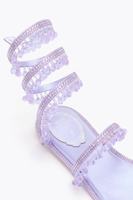 CHANDELIER METALLIC VIOLET FLAT SANDAL 10