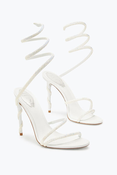 Jeweled MARGOT SWAROVSKI WHITE SANDAL JEWEL | Rene Caovilla®