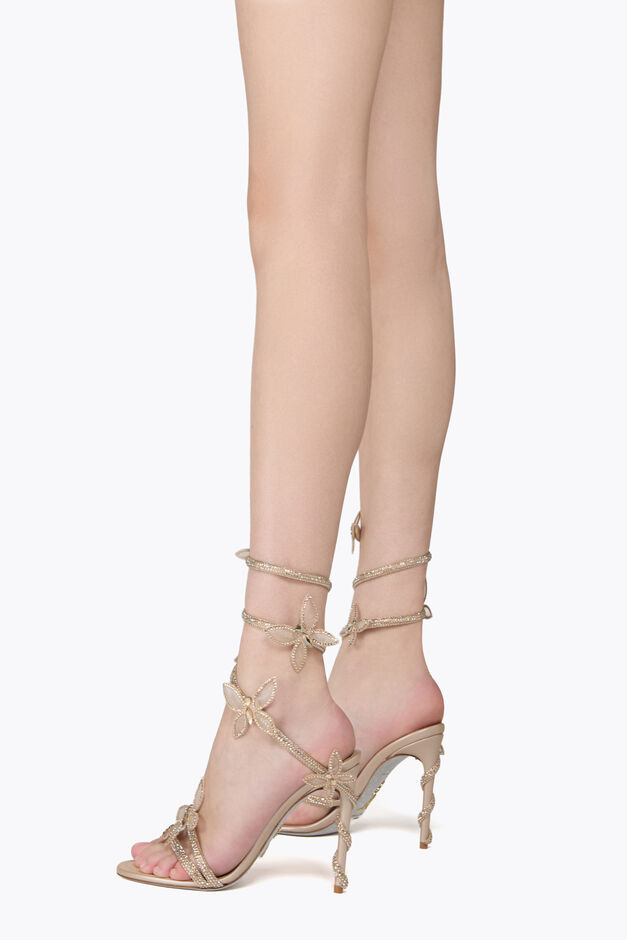 MARGOT CHAMPAGNE SANDAL WITH BUTTERFLIES 105